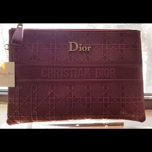 NWT Christian Dior Zip Pouch Clutch - Picture 1 of 7